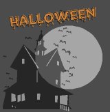 Casa delle streghe, sfondo per festa di Halloween